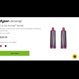 Dyson airwrap attachments - 1.6 inch curling barrel